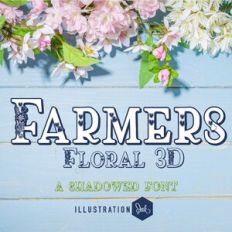 ZP Farmers Floral 3D Font