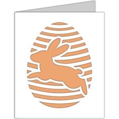 easter bunny running card