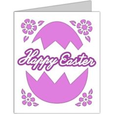 happy easter flowers card