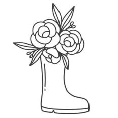 Flower in Rainboot