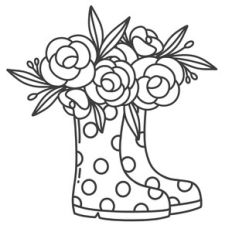 Flowers in Rainboots