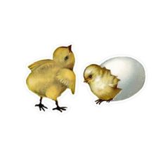 Two Vintage Easter Spring Baby Chicks Print and Cut