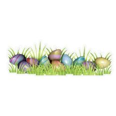 Hidden Easter Eggs in Paper Grass Print and Cut