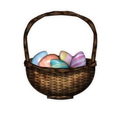 Easter Eggs in Basket Element Print and Cut