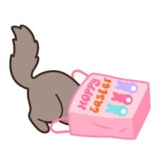 Cat in Easter Treat Bag