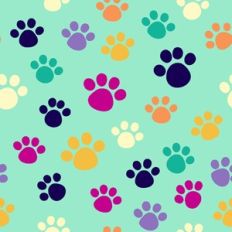 Puppy Prints Seamless Pattern