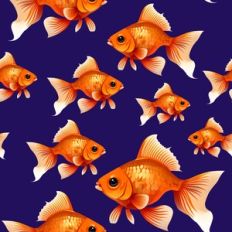 Goldfish Seamless Pattern