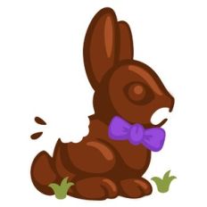 Chocolate Bunny with Bite