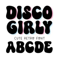 BFC Disco Girly Bubble Retro Font