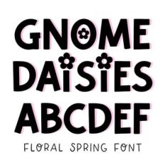 BFC Gnome Daisies Floral Spring Display Font