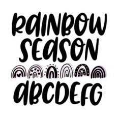 BFC Rainbow Season Spring Brush Font