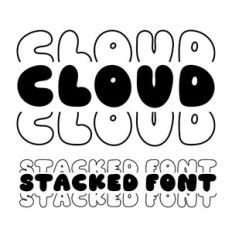 BFC Cloud Retro Bubble Stacked Font