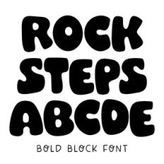 BFC Rock Steps Kids Block Display Font