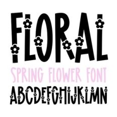 BFC Floral Display Spring Flower Font
