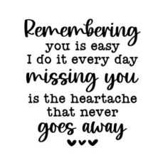 remembering you is easy i do it every day - memorial quote