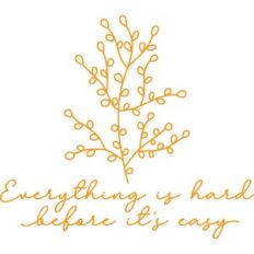 everything is hard before it's easy