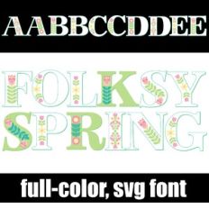 Folksy Spring Color Font