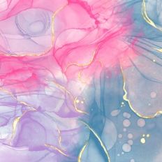 Alcohol Ink and Gold Foil Background Pattern