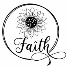 Faith Sunflower Word Circle