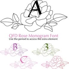 QFD Rose Monogram Font