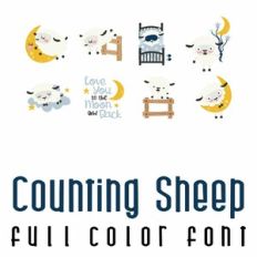 Counting Sheep Full Color Font