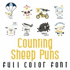 Counting Sheep Puns Full Color Font
