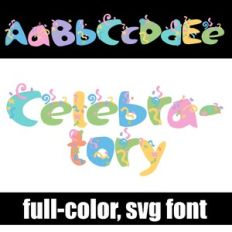 Celebratory Color Font