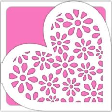 flowers heart card