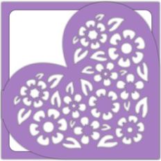 flowers heart card