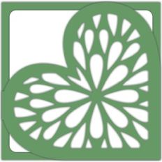 flowers heart card