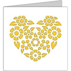 heart flowers card
