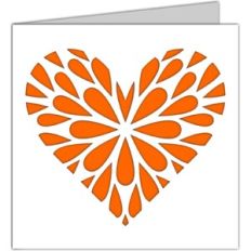heart flowers card