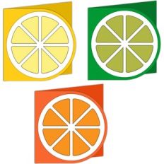 orange and lemons card
