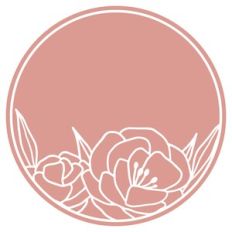 Floral Round Frame