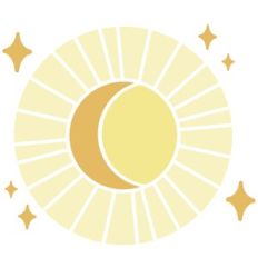 Sun Moon Retro Circle cut file