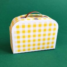 Yellow Gingham Mini 3D Lunchbox