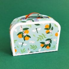 Oranges and Dragonflies Green Mini 3D Lunchbox