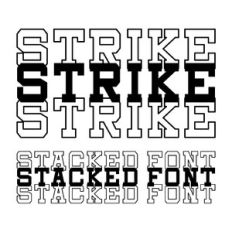 BFC Strike Stacked Sports Jersey Font