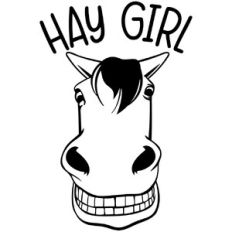 Hay Girl Horse Face