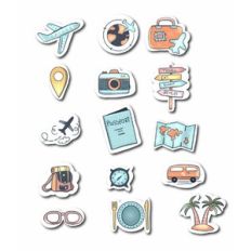 Travel Icons Printable Stickers