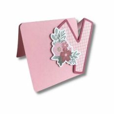 CARD Y WITH FLOWERS