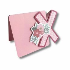 CARD X WITH FLOWERS