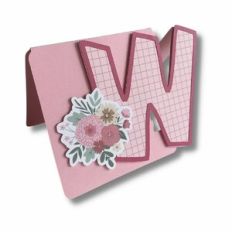 CARD W WITH FLOWERS