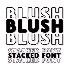 BFC Blush Stacked Simple Stacked Font