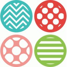 4 patterned circles