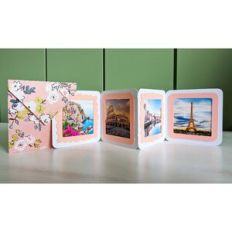 square frame accordion card and envelope