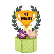 #1 Mom Pop Up Card