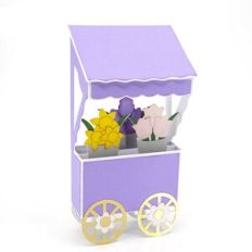 Flower Cart Box Card