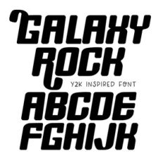 BFC Galaxy Rock Millenium y2k Font
