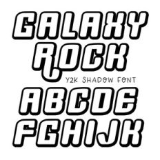 BFC Galaxy Rock Shadow Y2K Font